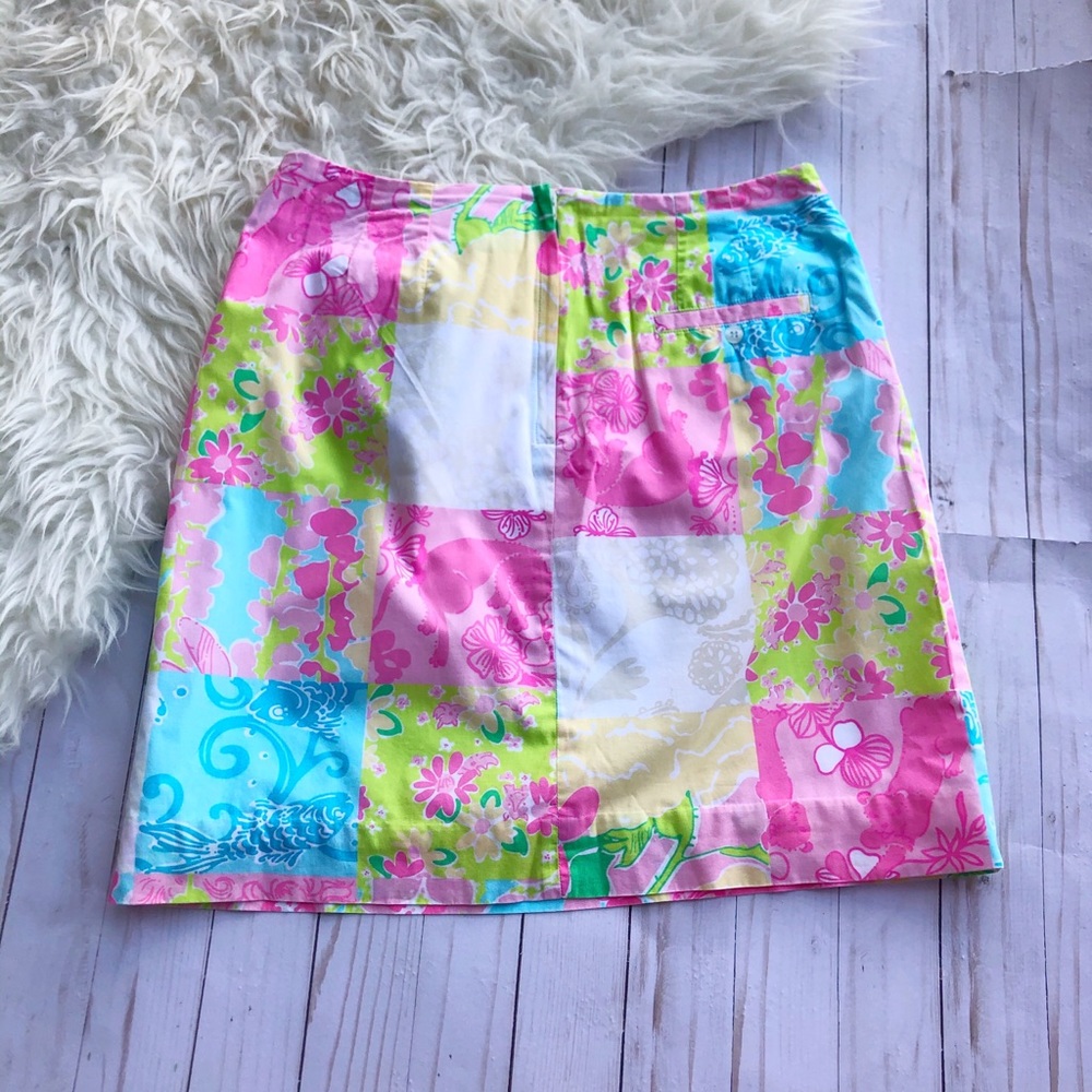 Lilly Pulitzer Multi Fun Patchwork Print Skirt - image 5